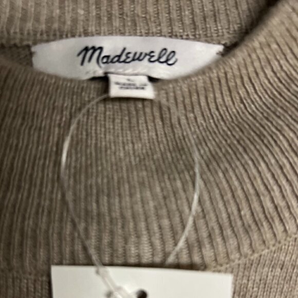 Madewell Ashbury Mock Neck Sweater Heather Hazelwood Size L - Picture 2 of 7